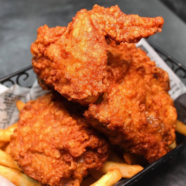 Fried Chicken in a Basket.
